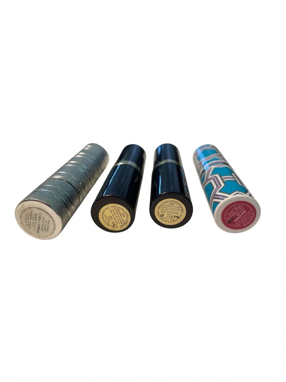 4 Tubes of Bright Red:Pink Lipstick Clinique Estée Lauder High Impact Rouge
